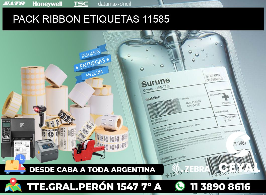 PACK RIBBON ETIQUETAS 11585