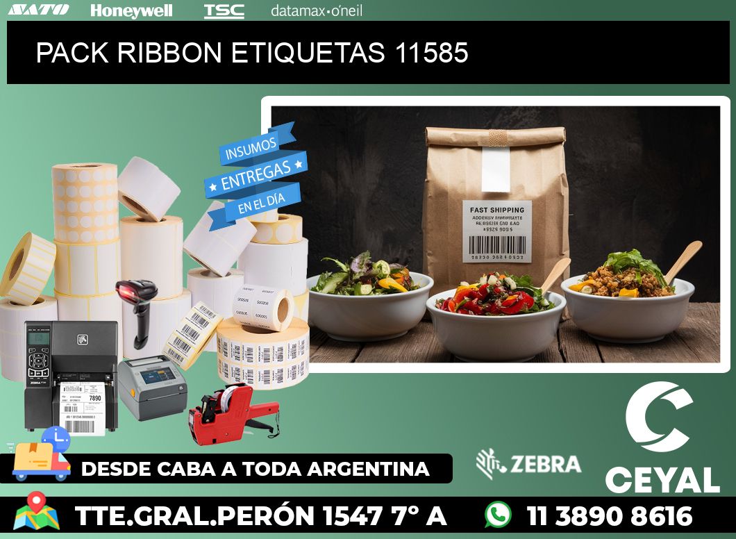 PACK RIBBON ETIQUETAS 11585