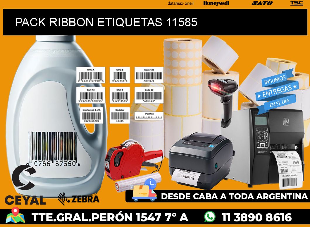 PACK RIBBON ETIQUETAS 11585