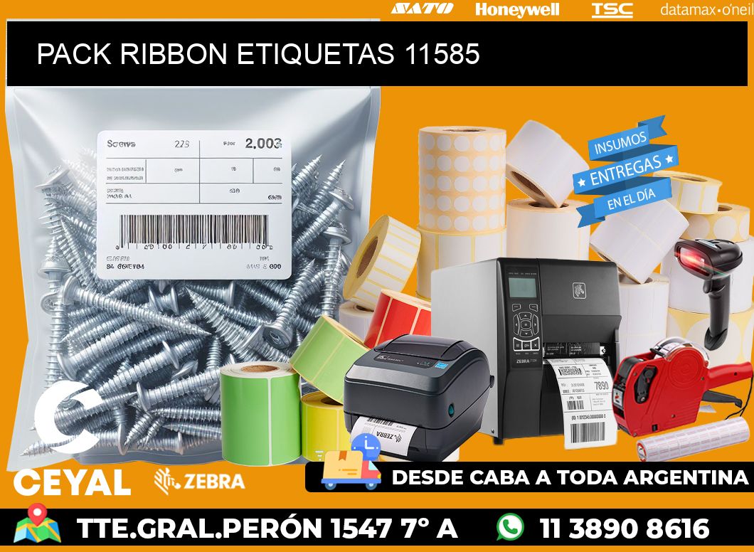 PACK RIBBON ETIQUETAS 11585