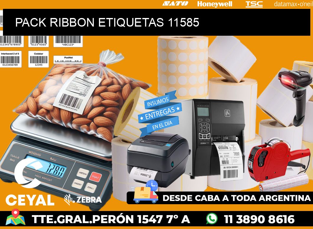 PACK RIBBON ETIQUETAS 11585