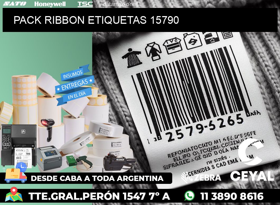 PACK RIBBON ETIQUETAS 15790