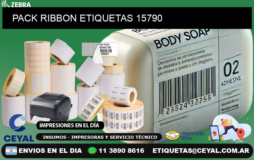 PACK RIBBON ETIQUETAS 15790