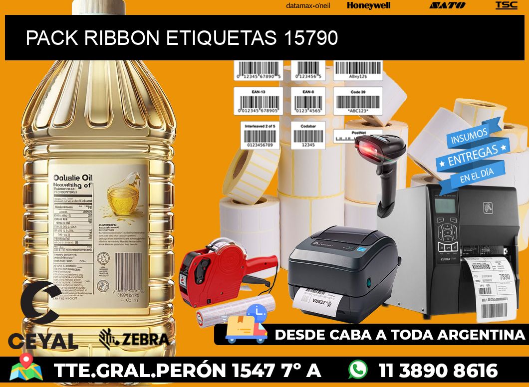 PACK RIBBON ETIQUETAS 15790