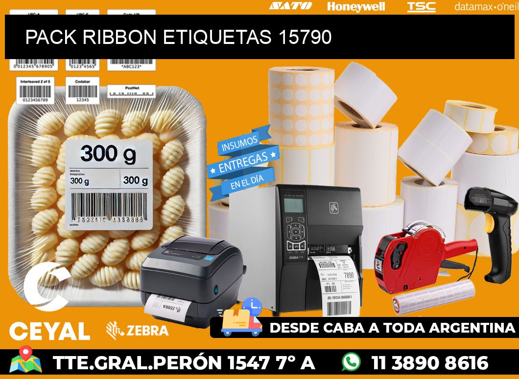 PACK RIBBON ETIQUETAS 15790