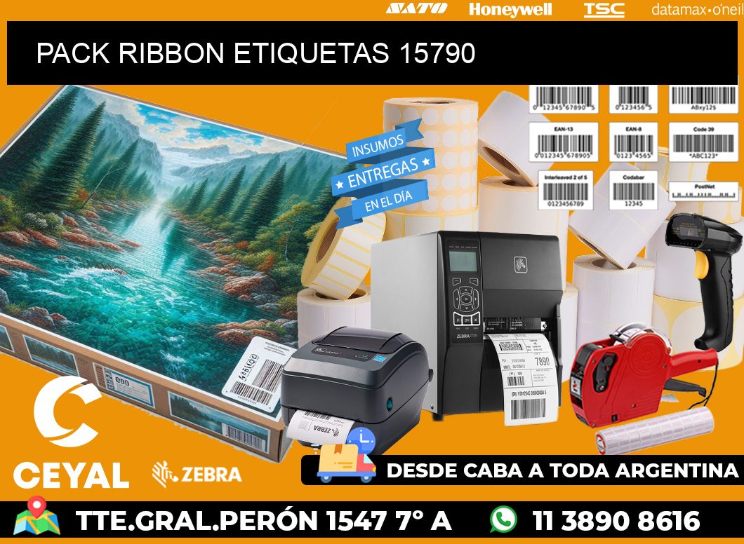 PACK RIBBON ETIQUETAS 15790