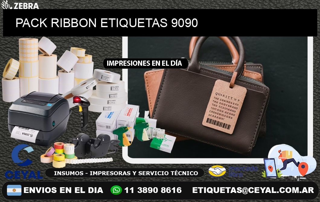 PACK RIBBON ETIQUETAS 9090