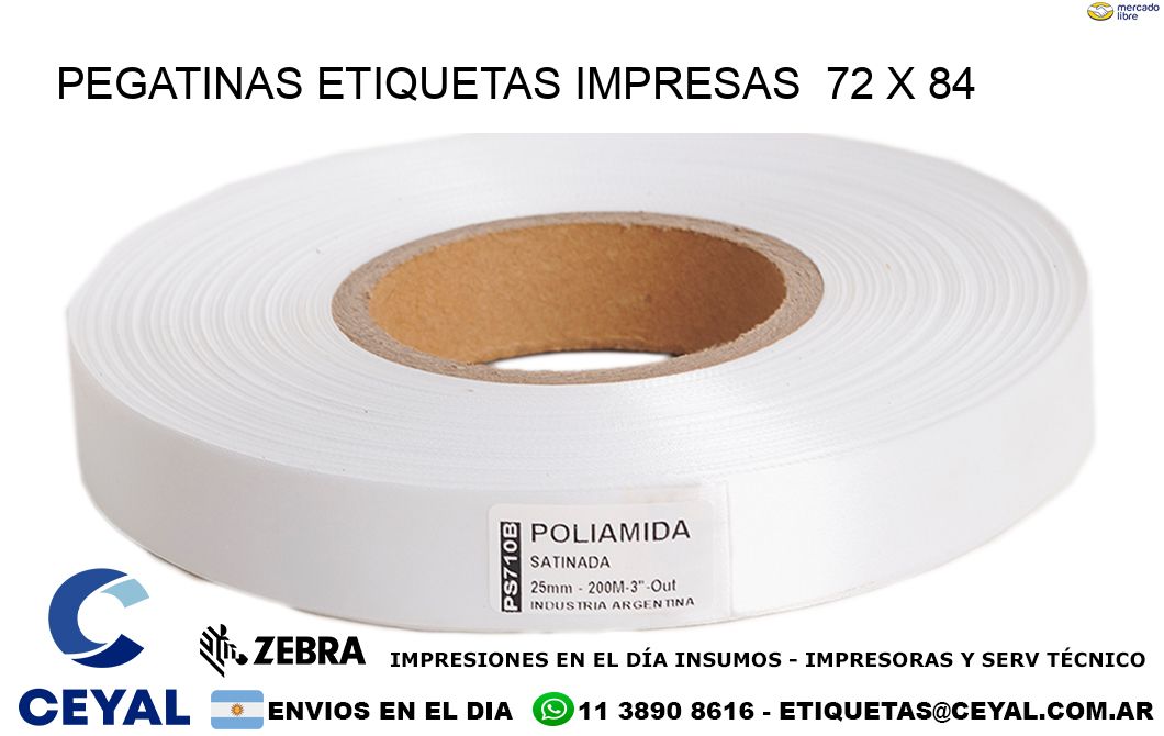 PEGATINAS ETIQUETAS IMPRESAS  72 x 84