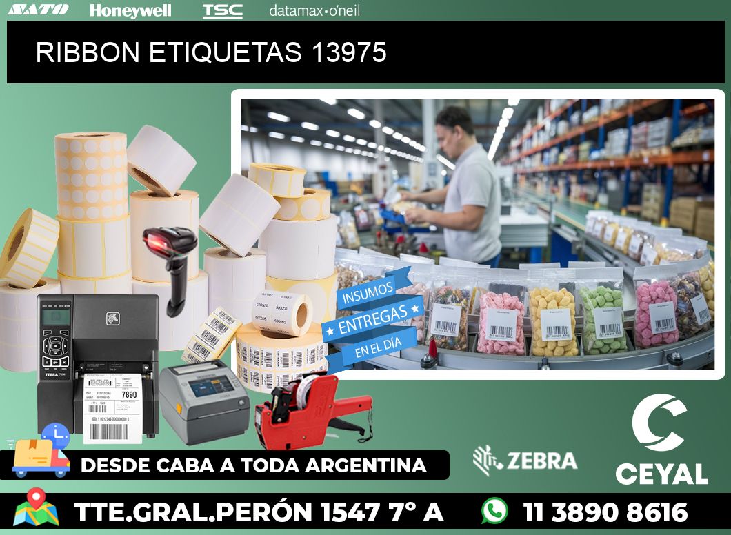 RIBBON ETIQUETAS 13975