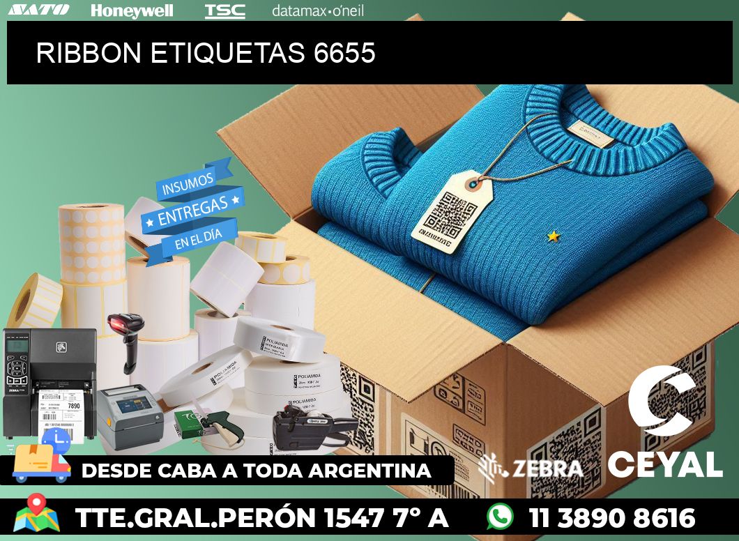 RIBBON ETIQUETAS 6655