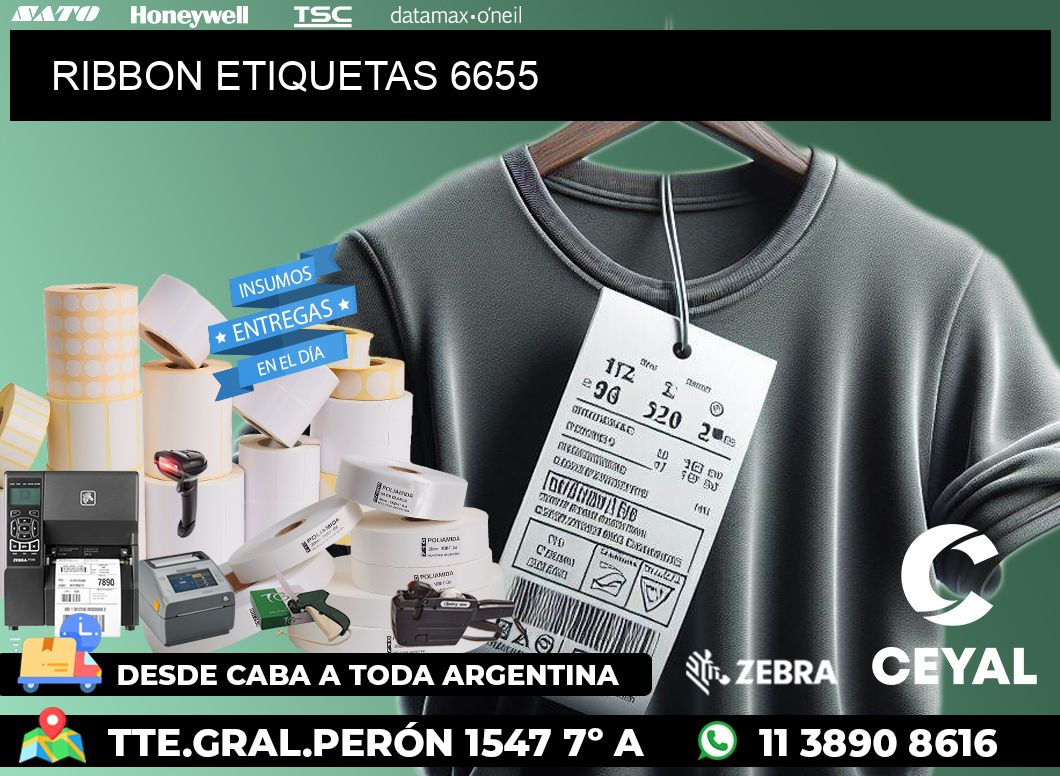 RIBBON ETIQUETAS 6655