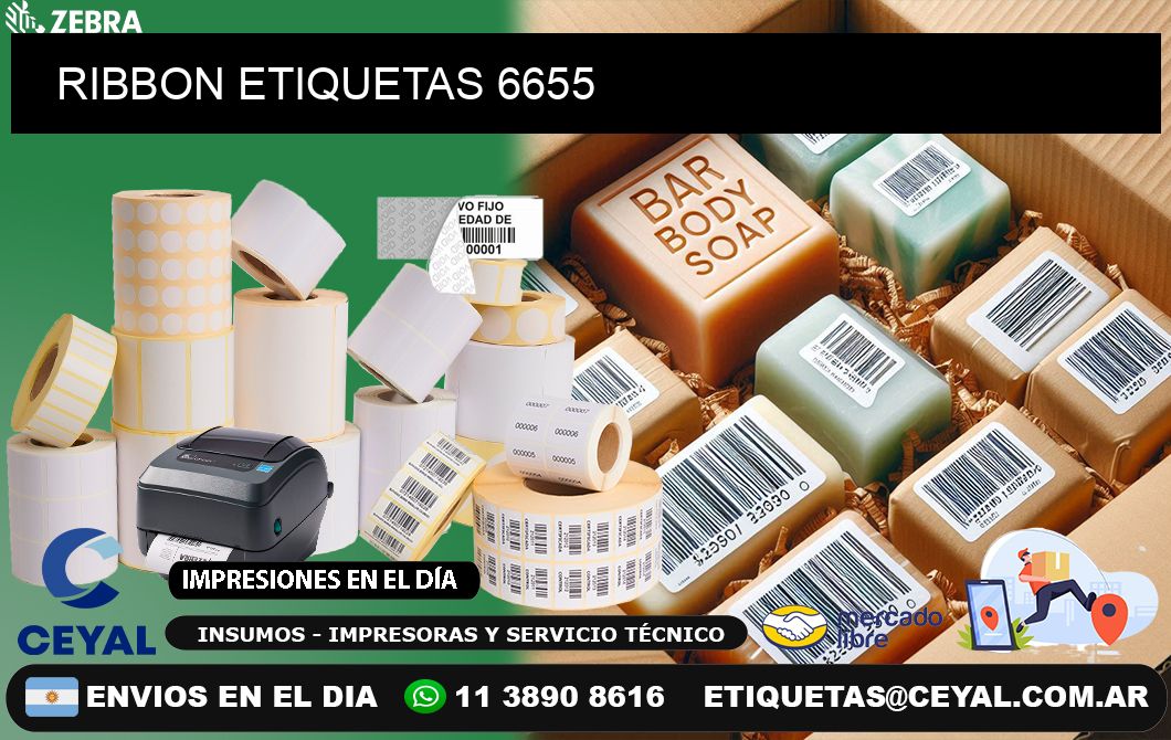 RIBBON ETIQUETAS 6655