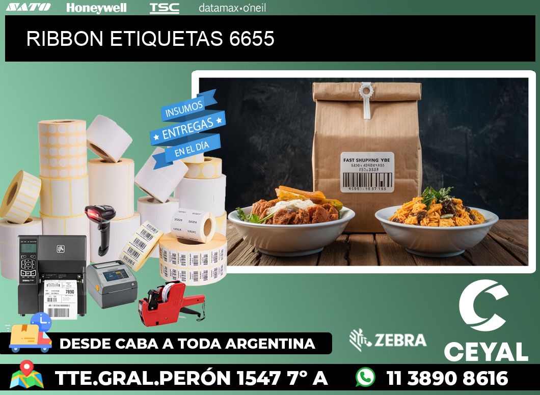 RIBBON ETIQUETAS 6655