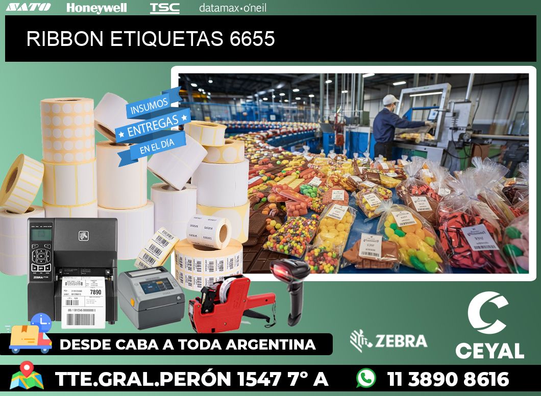 RIBBON ETIQUETAS 6655