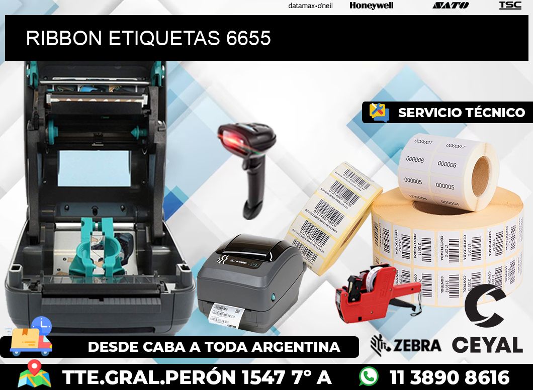 RIBBON ETIQUETAS 6655