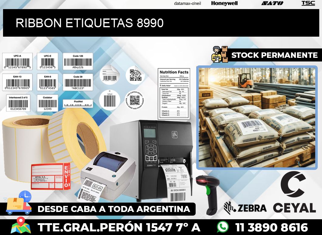 RIBBON ETIQUETAS 8990