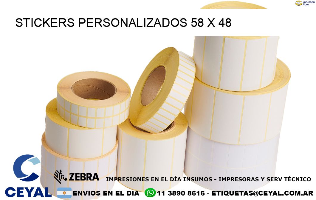 STICKERS PERSONALIZADOS 58 x 48