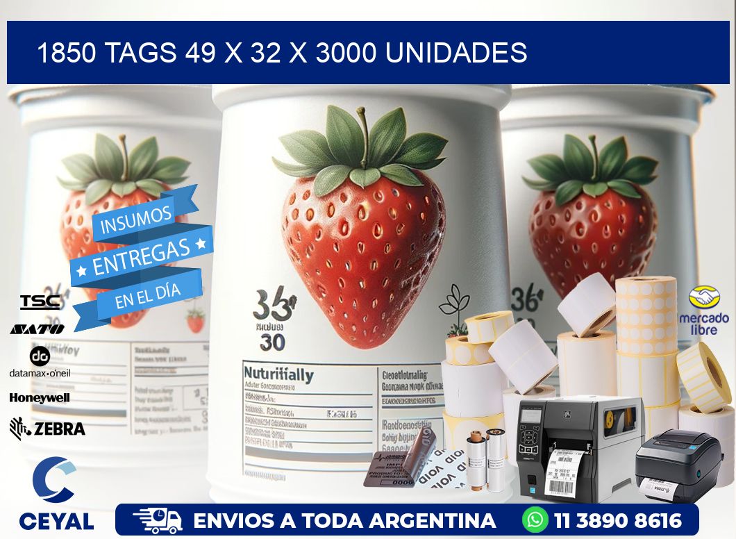 1850 TAGS 49 x 32 X 3000 UNIDADES