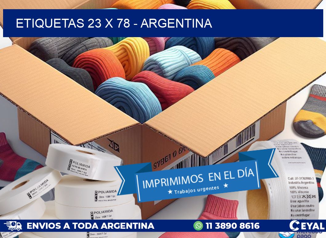 ETIQUETAS 23 x 78 - ARGENTINA