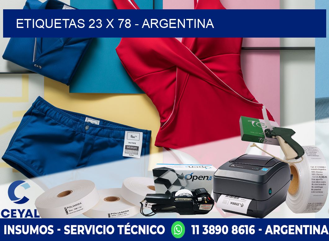 ETIQUETAS 23 x 78 - ARGENTINA