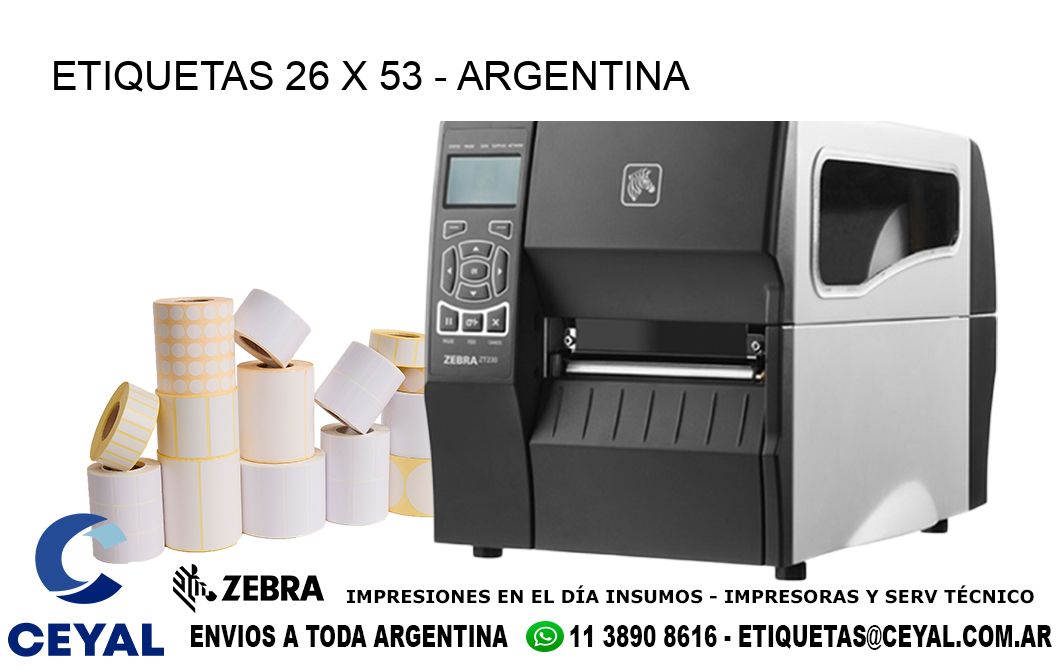 ETIQUETAS 26 x 53 - ARGENTINA