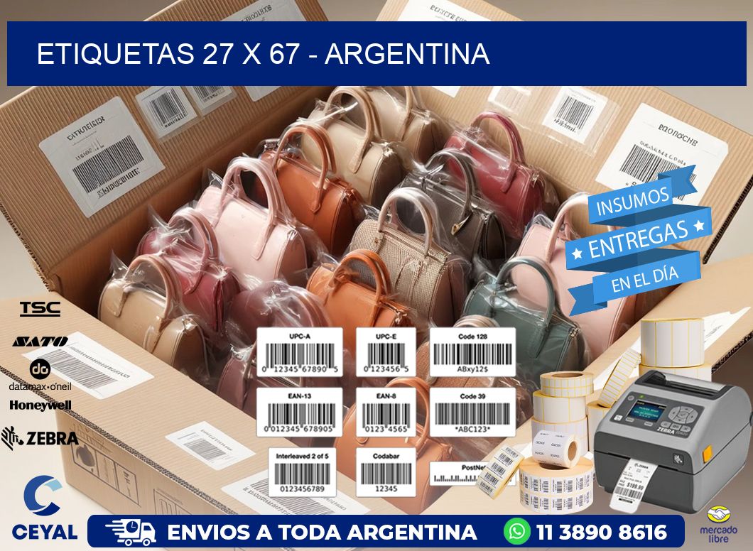 ETIQUETAS 27 x 67 - ARGENTINA