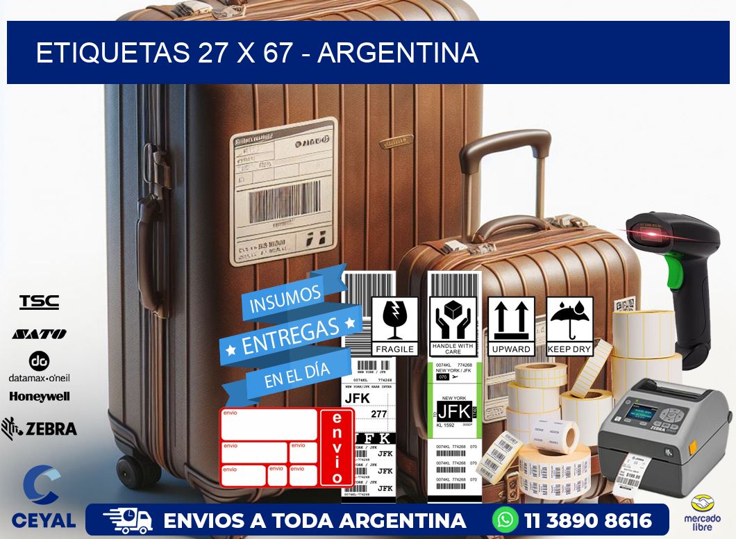 ETIQUETAS 27 x 67 - ARGENTINA