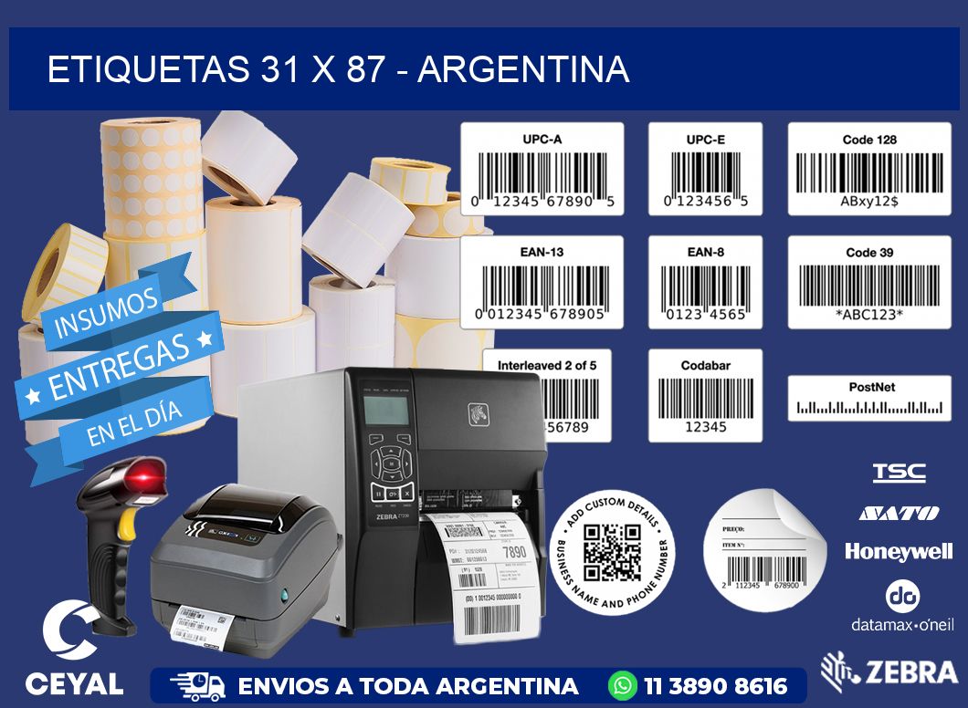 ETIQUETAS 31 x 87 - ARGENTINA