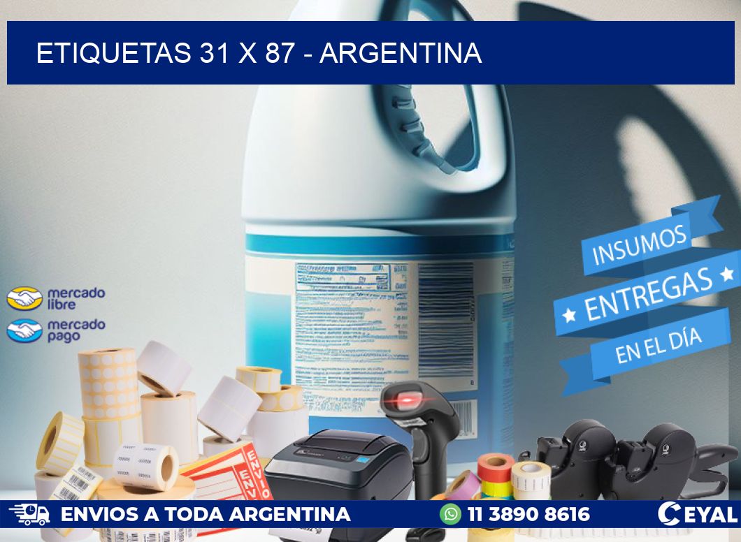 ETIQUETAS 31 x 87 - ARGENTINA