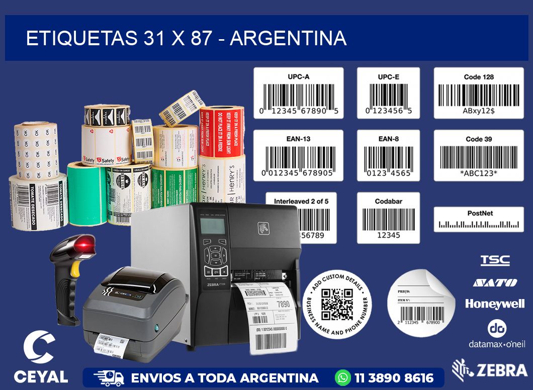 ETIQUETAS 31 x 87 - ARGENTINA