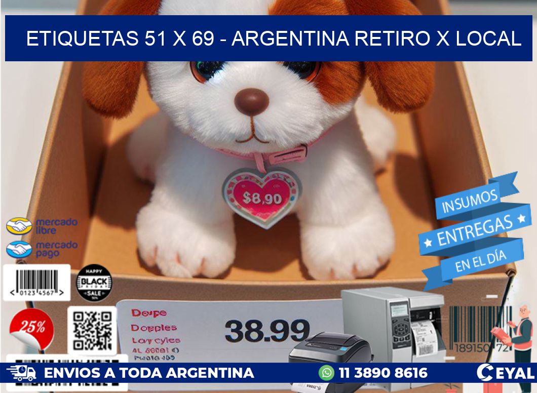 ETIQUETAS 51 x 69 – ARGENTINA RETIRO X LOCAL