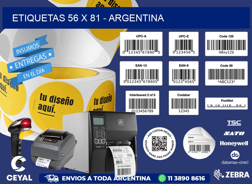 ETIQUETAS 56 x 81 - ARGENTINA