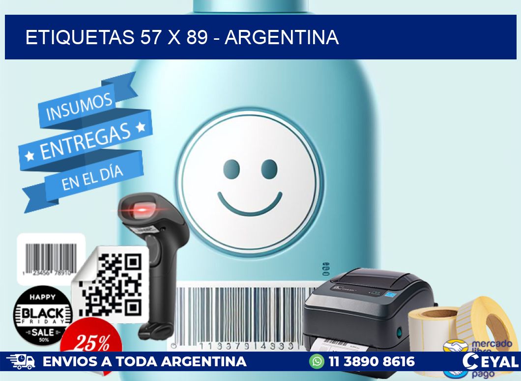 ETIQUETAS 57 x 89 - ARGENTINA