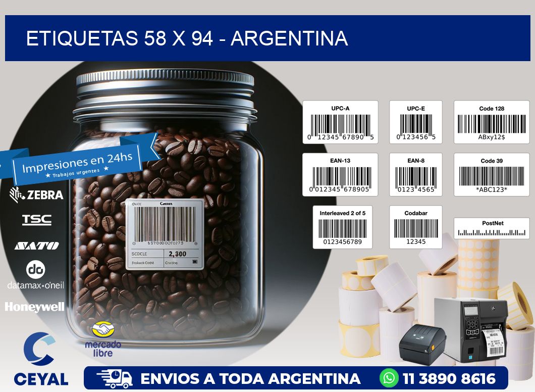 ETIQUETAS 58 x 94 - ARGENTINA