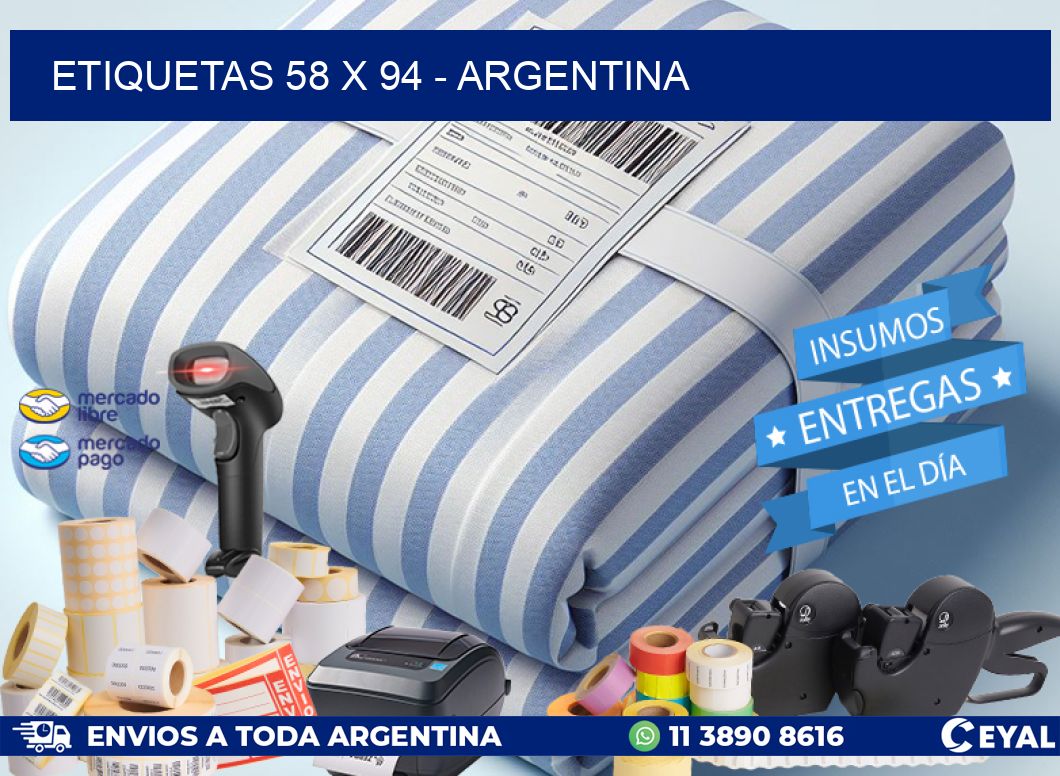 ETIQUETAS 58 x 94 - ARGENTINA