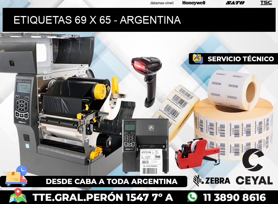 ETIQUETAS 69 x 65 - ARGENTINA