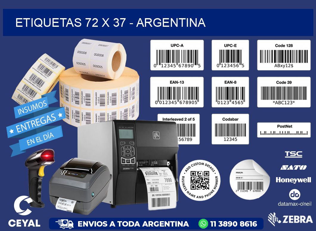 ETIQUETAS 72 x 37 - ARGENTINA