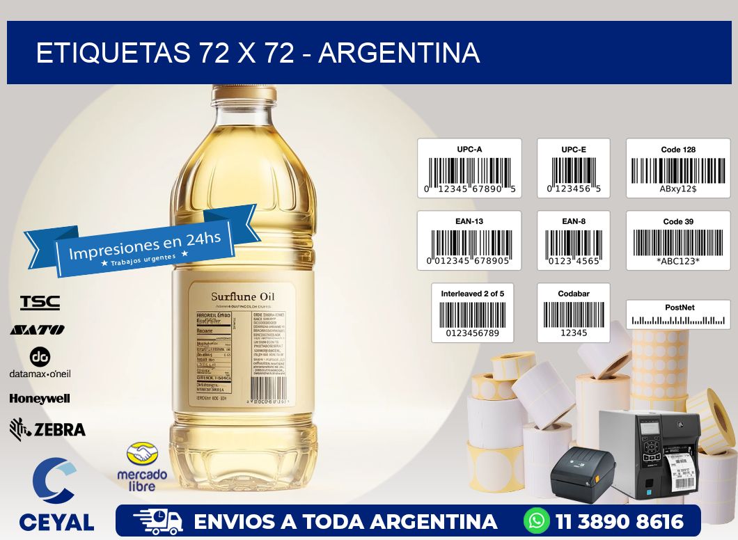 ETIQUETAS 72 x 72 - ARGENTINA