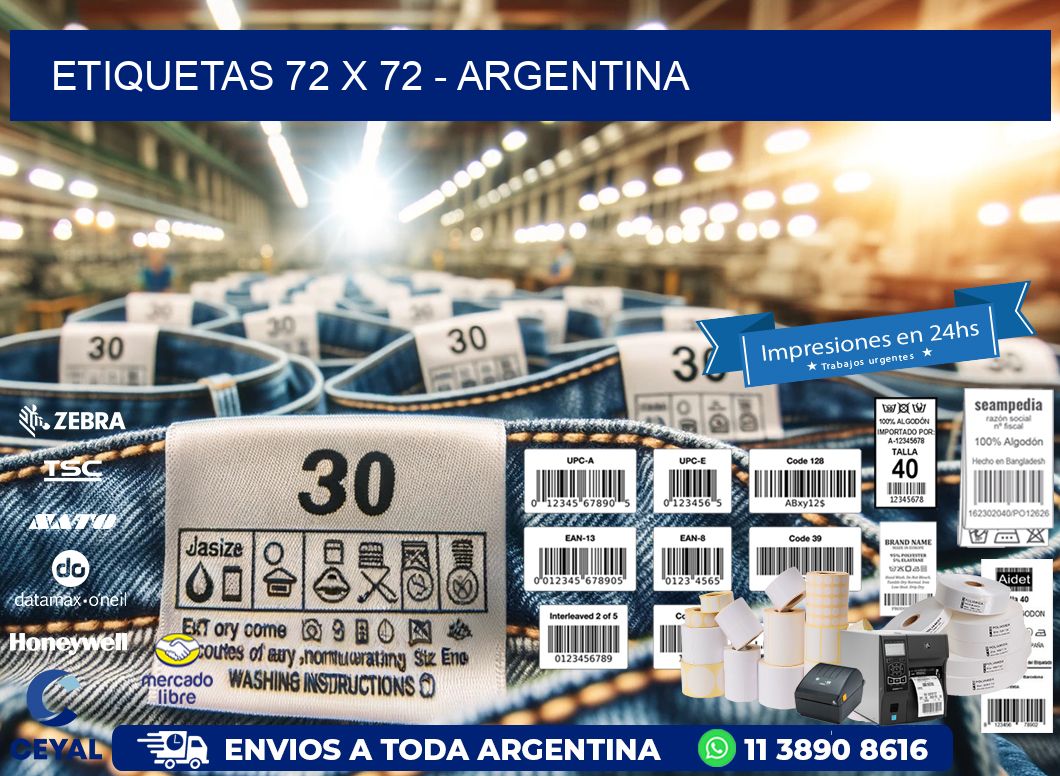 ETIQUETAS 72 x 72 - ARGENTINA