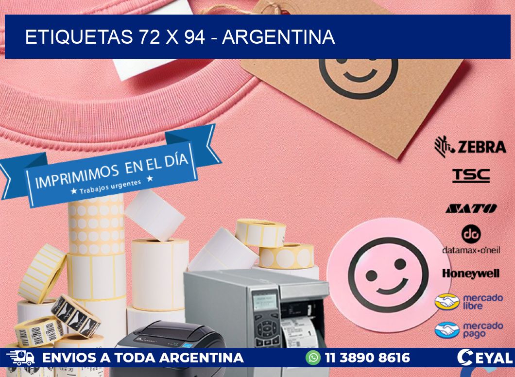 ETIQUETAS 72 x 94 - ARGENTINA