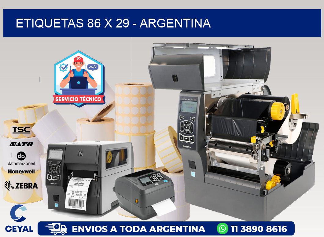 ETIQUETAS 86 x 29 - ARGENTINA