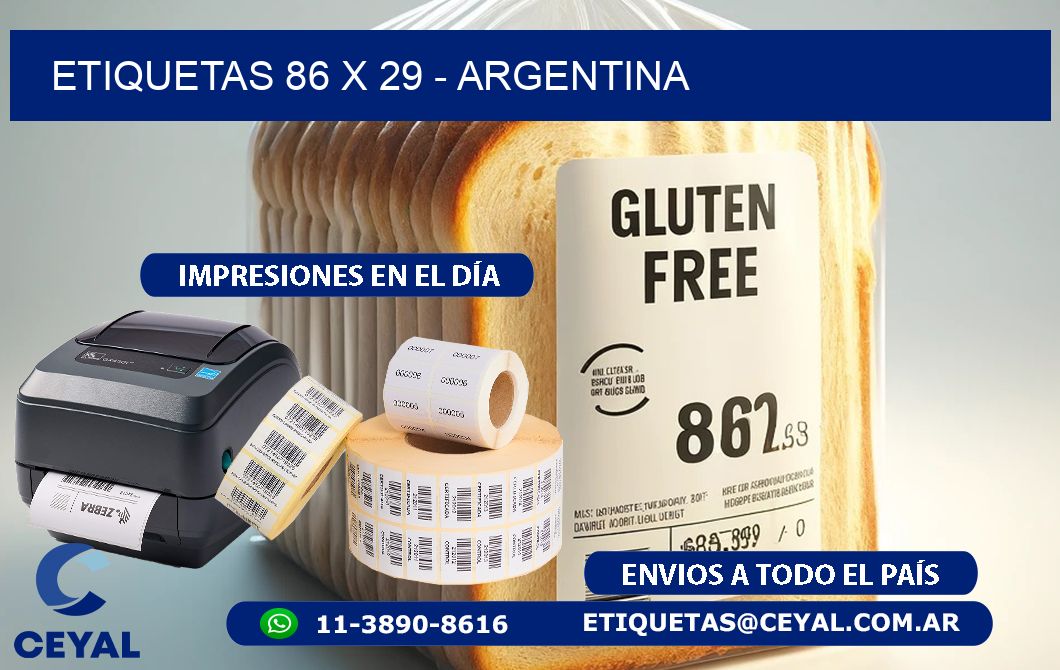 ETIQUETAS 86 x 29 - ARGENTINA