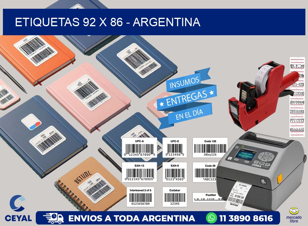 ETIQUETAS 92 x 86 - ARGENTINA