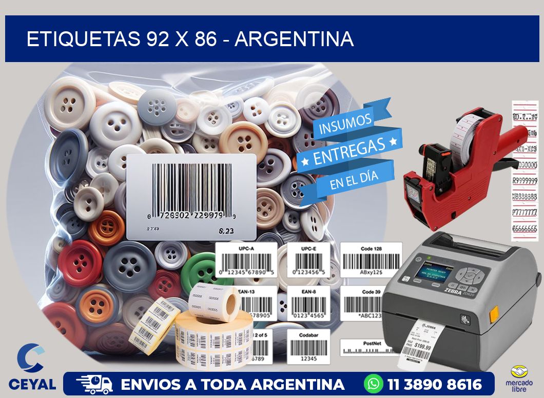 ETIQUETAS 92 x 86 - ARGENTINA