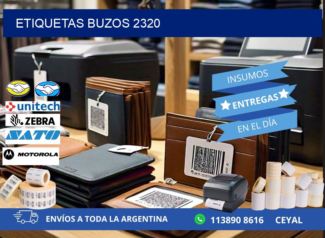 ETIQUETAS BUZOS 2320