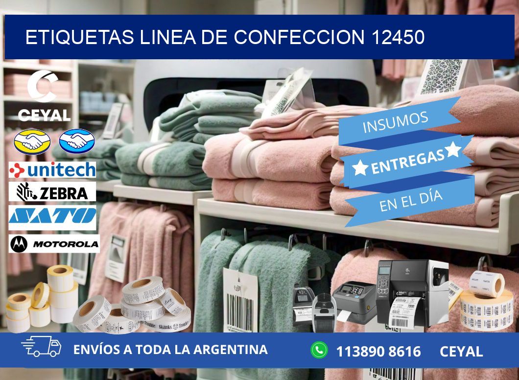 ETIQUETAS LINEA DE CONFECCION 12450