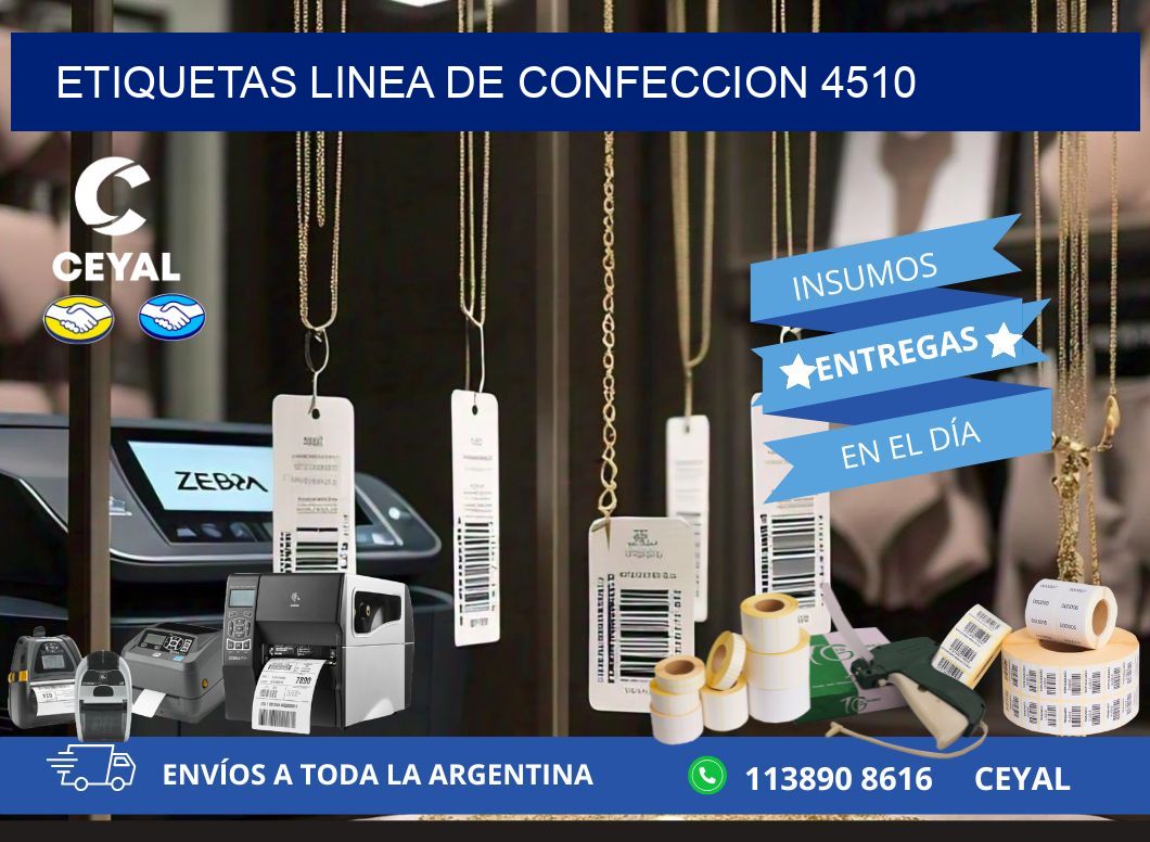 ETIQUETAS LINEA DE CONFECCION 4510