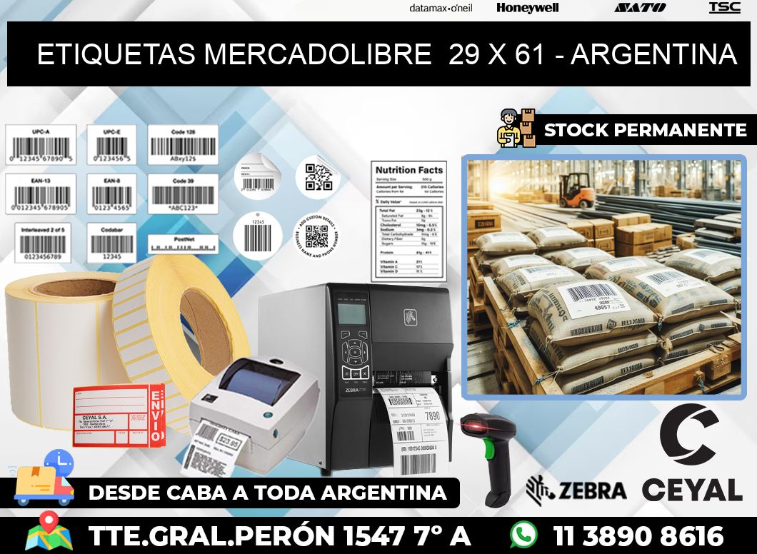 ETIQUETAS MERCADOLIBRE  29 x 61 – ARGENTINA