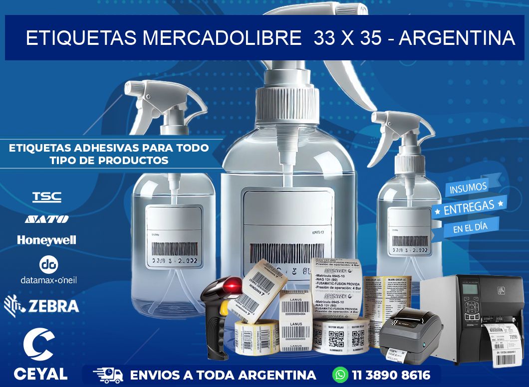 ETIQUETAS MERCADOLIBRE  33 x 35 – ARGENTINA