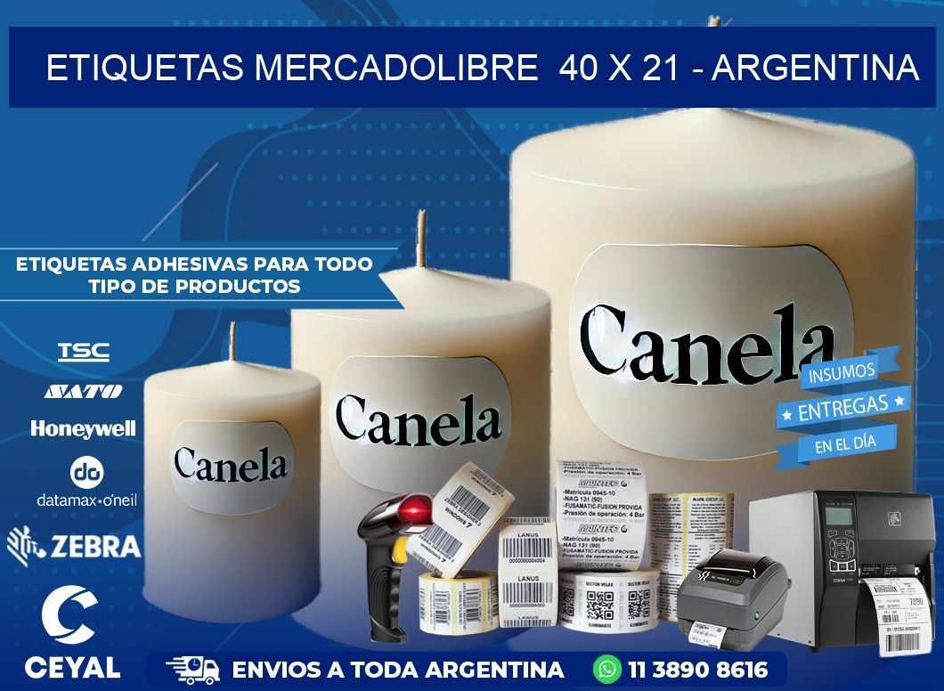 ETIQUETAS MERCADOLIBRE  40 x 21 – ARGENTINA